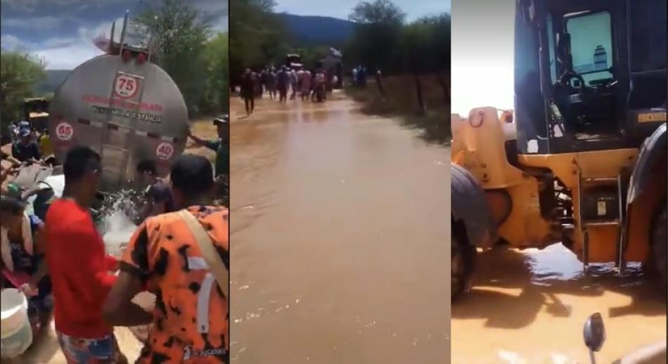 Caminhão de leite atola no município de Ibipeba; vídeo