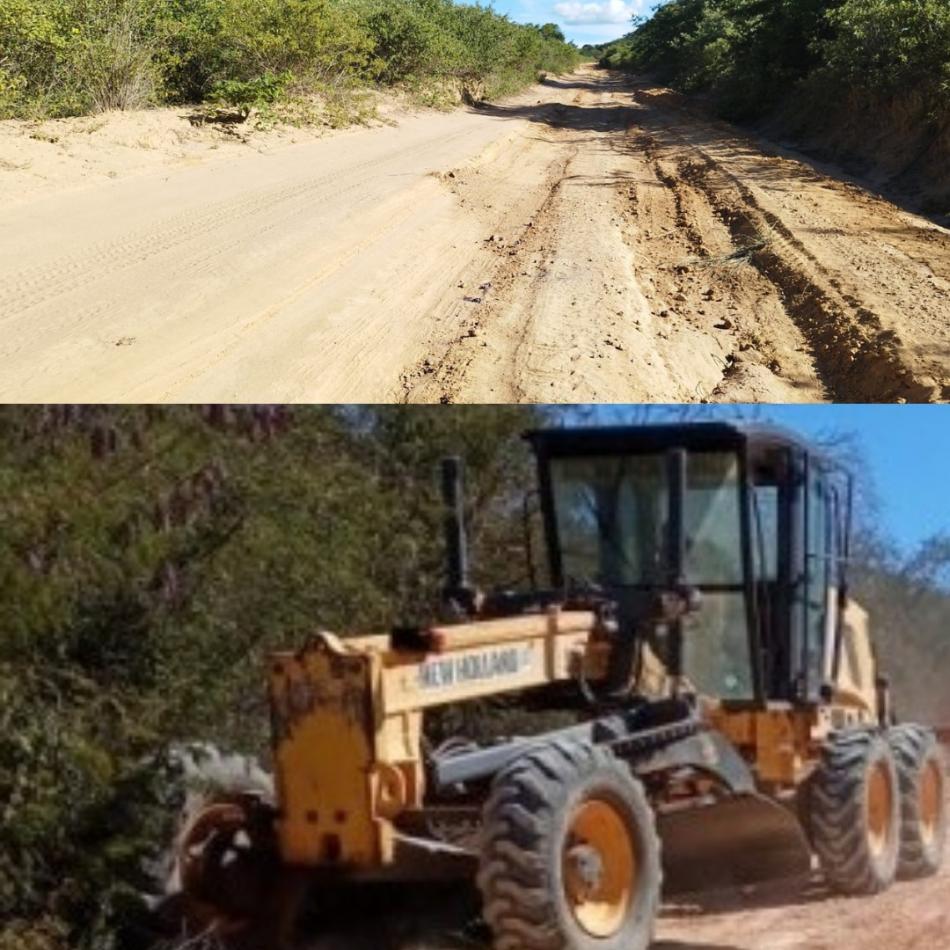 Gentio do Ouro: Estrada vicinal que dá acesso às comunidades de Barriguda, São Domingos e Santana recebe reparos em pontos críticos 