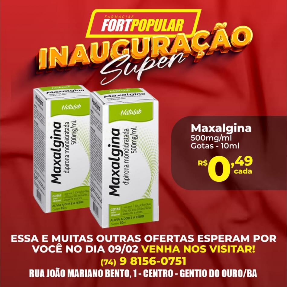 Confira algumas ofertas de inauguração da farmácia Fortpopular, nesta sexta-feira (9/2)