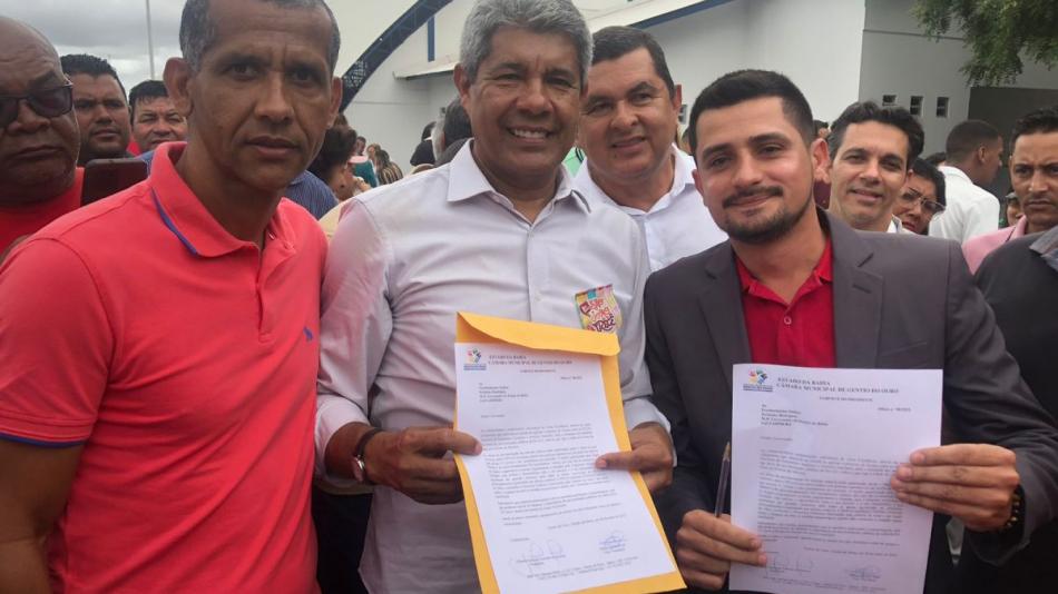 Estrada de Gentio do Ouro à Mirorós: Em encontro com Jerônimo Rodrigues, vereadores pedem a retomada das obras de pavimentação da BA-225