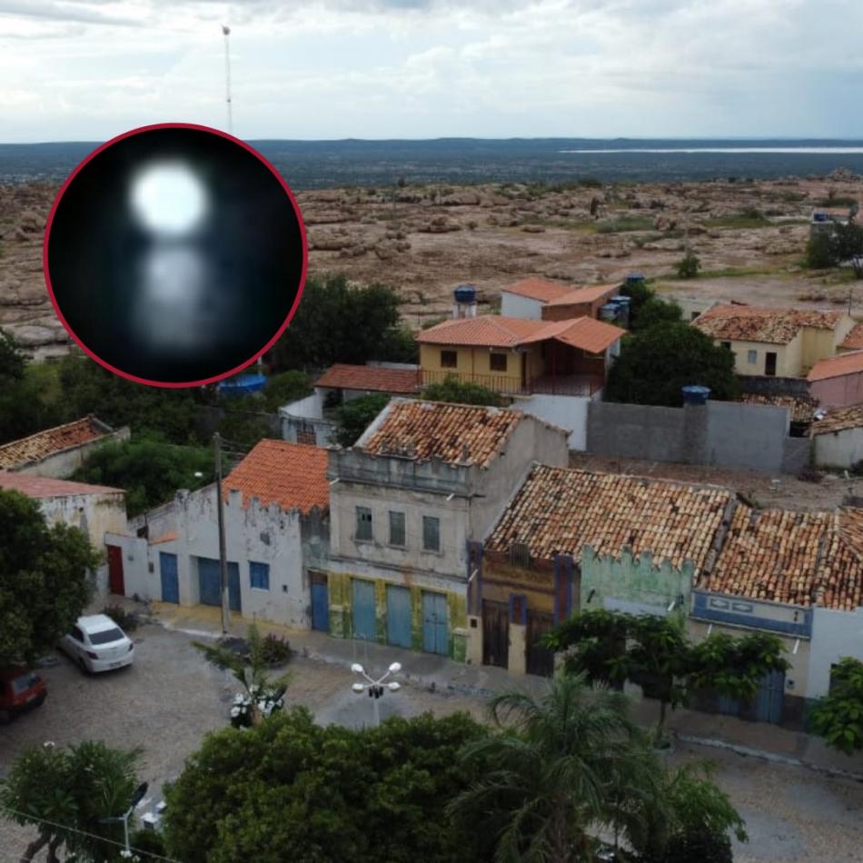 Gentio do Ouro: Luz não identificada é vista pairando sobre praça em Santo Inácio