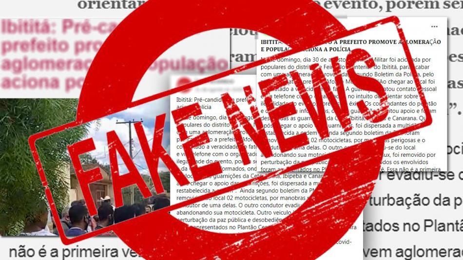 Ibititá: Pré-candidato Afonso Mendonça é alvo de fakenews sobre aglomeração e rebate sites: “não a manipulação”