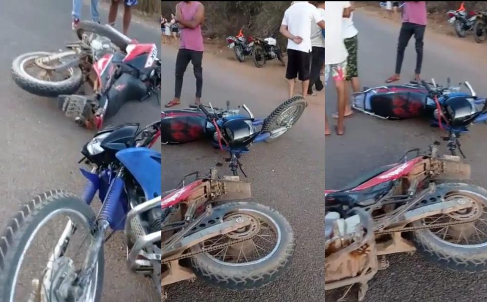 Gentio do Ouro: Acidente entre duas motos deixa jovem gravemente ferido