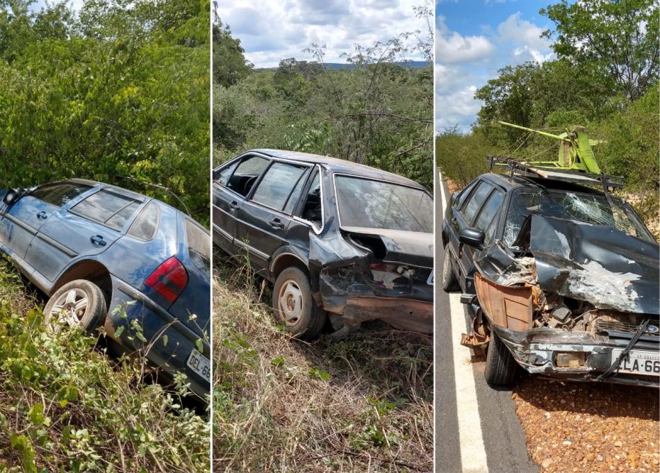 Ipupiara: Acidente entre três carros e uma moto deixa um morto e três feridos 