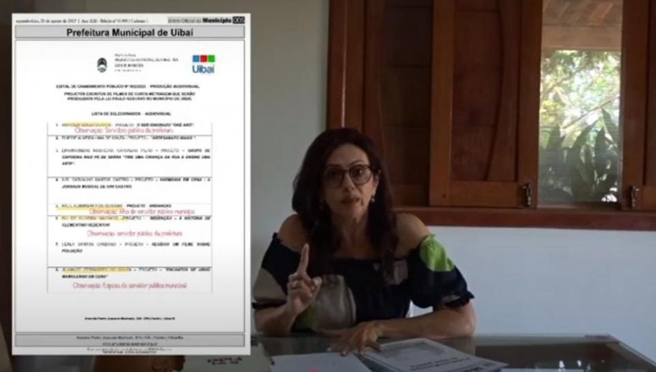 VÍDEO: Vereadora de Uibaí denuncia Prefeitura por suposta tentativa de fraude envolvendo verbas da Lei Paulo Gustavo