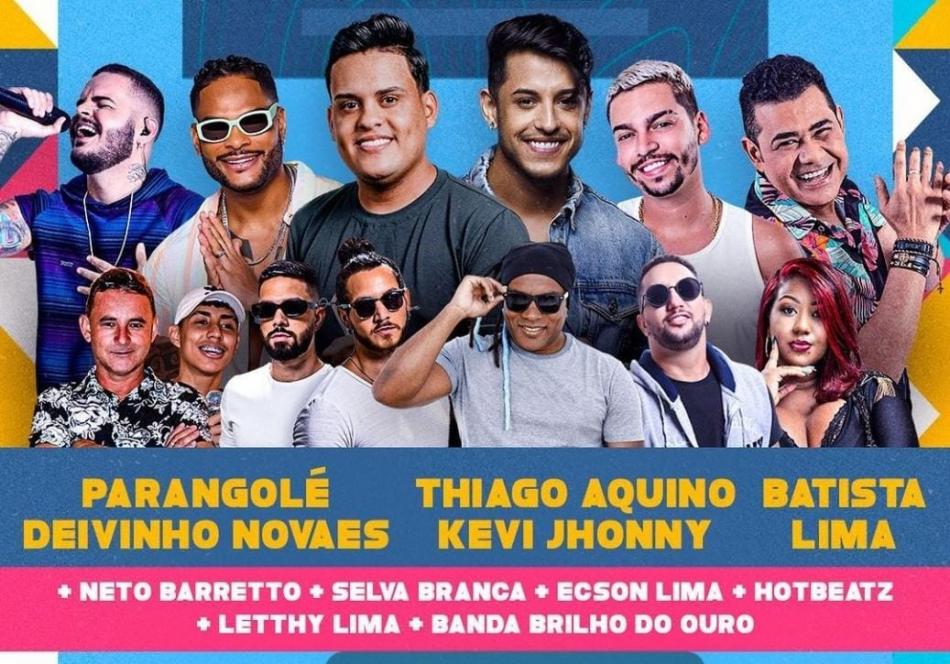 GentioFest: Prefeitura de Gentio do Ouro divulga atrações com Thiago Aquino, Kevi Jonny, Devinho Novaes, Parangolé e Tony Salles na grade de shows