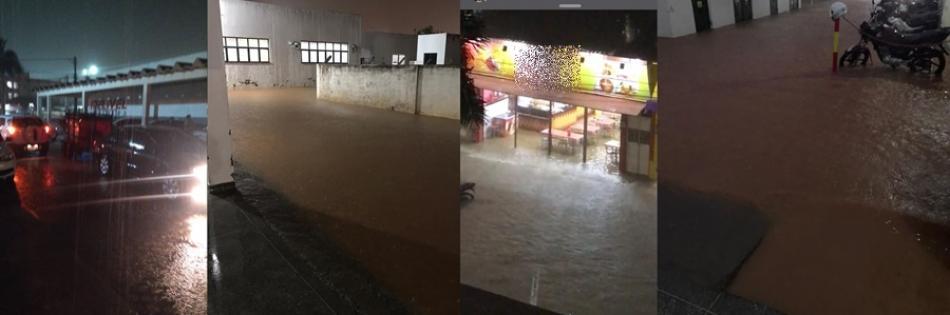 VÍDEOS: Chuva forte alaga ruas, invade casas e pontos comerciais em Irecê