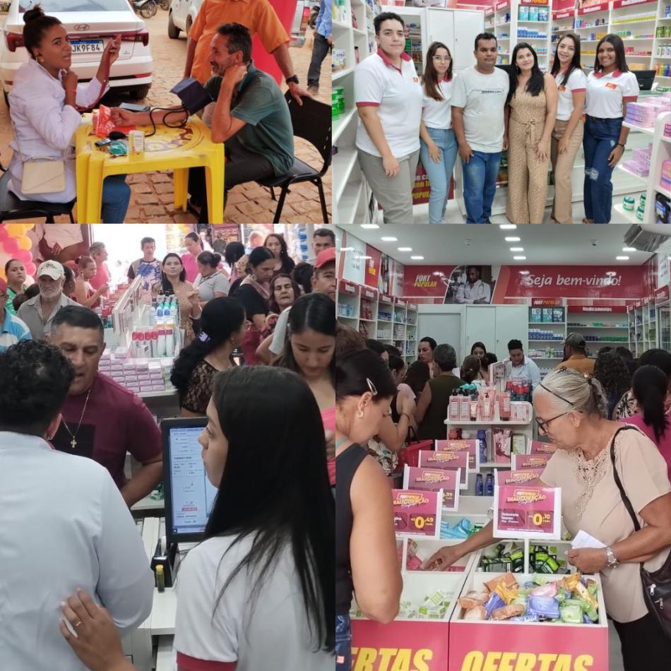 Consumidores lotam farmácia Fortpopular no dia da inauguração